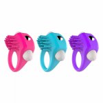 Silicone Vibrator Penis Rings Brush Stimulation Female Clitoris For Men Cock Ring Delay Ejaculation for Couples Shaking Together