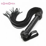 BDSM Erotic Adults Games Flirt Sex Toys for Women Couples Fetish Black Faux Leather Whip-flogger Handle spanking paddle knitted
