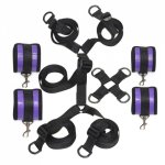 Under Bed BDSM Leather Bondage Handcuffs & Ankle Cuffs Restraint System Fetish Slave Sex Toys For Couples Adult Erotic Toy Games