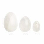 Zestaw kamiennych jajeczek yoni waginalnych - La Gemmes Yoni Egg S-M-L  Kwarc