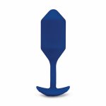 Bvibe, Korek wibrujący obciążony - B-Vibe Vibrating Snug Plug XL   Niebieski