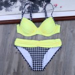 Push Up Bikini Set Sexy Bathing Suits Support Swimwear Women Yellow Red Bikinis 2019 Plus Size Swimsuit Maillot De Bain Femme XL
