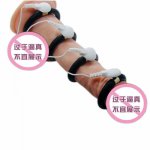 Electric Shock Therapy Penis Enlargement 4 Rings Kit Male Massager Electro Climax Penis Extender Sex Toys-20
