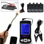 4in1 Electric Shocker Toys with Scroll Wheel Nipples Clips and Electrode Pad Pulse Therapy Body Massager Sex Toys for Men I9-231
