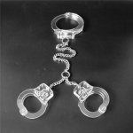 Luxury Transparent Crystal Neck Ring Collar Handcuffs Wrist Cuffs Wi Chain Restraint Bondage Adults BDSM Sex Toy For Male Female