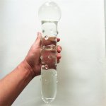 Unisex! Super Big Glass Anal Dildo Female G-spot Masturbator Male Prostate Massager Gay Sex Toy Adult Products Sex Shop