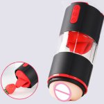Automatic Artificial Vagina Real Pussy Male Masturbator Cup Sex Toy For Men Tongue Licking Blowjob Aircraft Cup Oral Sex Machine