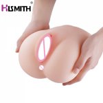 HISMITH Silicone Male Masturbation With Real Ladies Vagina Tight Virgin Vagina Anus Texture Tunnels Flat Bottom Pussy Men toys