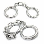 Bondage Kit Metal Circle Bracelet Shackles Slave Restraints Handcuffs BDSM Toys Sex Fetish for Couples Adult Games G7-6-111