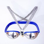 Stainless Steel Chastity Belt Breast Bondage Bra Adult Games Cosplay bdsm restraints fetish wear erotic toys for sex couple