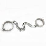 New Stainless Steel Handcuffs Ankle Cuff For Couples Fetish Bondage Lock BDSM Hand Cuffs Restraints Adult Sex Games for Women