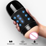 Bluetooth Speaker Male Masturbation Cup Vibrator USB Chargeable Sex Toys For Man Extrusion Silicone Realistic Vagina Masturbator