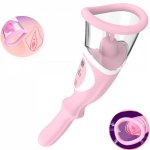 Oral Tongue Licking Vibrator Pussy Nipple Sucker Clitoris Massager G Spot Stimulator Vagina Sucking Vibrators Sex Toys for Woman
