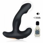 Black Soft Silicone Double Motor Vibration Anal Plug Sex Toys for Couple Prostate Massager for Men Anal Butt Plug Adult Sex Toy