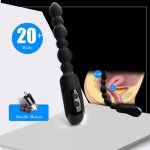 20 Mode Dildo Anal Vibrator Sex Toys For Adults Women Men Prostate Massager USB charge Anal Beads Flexible Butt Plug Vibration