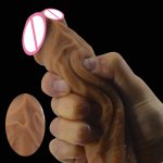 Faak, FAAK Realistic Dildo Suction Double Layer Silicone Male Fake Penis Sex Toys for Women Sex Shop Masturbator Big Dick Skin Touch