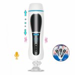 Automatic Telescopic Piston Male Masturbator Artificial Vagina Real Pussy Sucking Aircraft Cup Voice Adults Sex Toys for Man