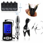 Electric Shock Toys with Anal Plugs Breast Massager Female Male Masturbator Patch Pulse Therapy Themed Toys Electro Pad I9-1-216