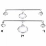Stainless Steel Neck Collar Hand Cuffs BDSM Bondage Spreader Bar Handcuffs Sex Toys For Couples Torture Adult Games Restraints