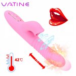 VATINE 7 Speeds Telescopic Rotating Vibrator Sex Toys For Women G Spot Clitoral Stimulator Heating  Licking Vibrator Wand