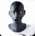 Women Natural Latex Mask Hood Eyes Open With Mouth Gag Nose tube For Female bdsm sex sex toys for couples sex games fetish