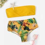 2019 Yellow Bikini Brazilian Swimsuit Women High Waist Bikini Set Sexy Swimwear Female Swimming Biquini Maillot De Bain Femme