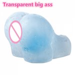 NEWEST! 3D Transparent Big Ass Male Masturbator Real Vagina And Anal TPR Sex Doll Adult Products Sex Shop