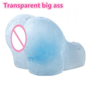 NEWEST! 3D Transparent Big Ass Male Masturbator Real Vagina And Anal TPR Sex Doll Adult Products Sex Shop
