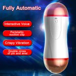 New Portable Double Holes Aircraft  Cup Realistic Pussy Vagina Sex&Anal Sex Male Masturbator Masturbation Cup Sex Toys for Men