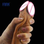 FAAK big realistic dildo soft silicone penis sex toys for women huge cock dick suction adult masturbator lesbian flirt sex shop