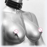 Fetish Nipple Clamps Chain Breast Clip Female Bdsm Leather Collar For Women Erotic Sex Bondage Sex Toys For Couples Adult Games