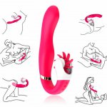 Female G Spot Rabbit  Vibrator Sex Toys for Woman Powerful Vibrator Clitoris Tongue Vibrator Double Magic Wand  Phalos Sex Shop