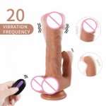 Soft Realistic Double Dildo Rabbit Vibrator Sex-Toys For Women G Spot Stimulate Vibrating Anal Dildo Suction Cup Adults Sex Shop