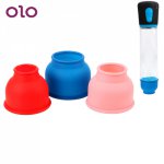 OLO 3 Piece/Set Protection Accessories Penis Pump Sleeve Silicone Ring Sleeve Enlargement Penis Pump Accessories