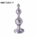 Zerosky, Zerosky Stainless Steel Prostate Massage Butt Plug Heavy Anus Beads with 3 Balls Sex Toys for Men and Women Gay Metal Anal Plugs