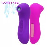 VATINE Clit Sucker Vibrator Nipple Sucking Blowjob Tongue Vibrating Clitoris Vagina Stimulator Oral Licking Sex Toys for Women