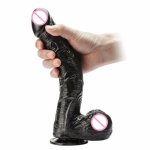 Huge Dildo Giant Thick Dildos Suction Cup Long Dong Heavy Big Dick Soft Penis Anal Dildo Sex Toys for Woman Masturbation (24CM)