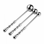 3 Sizes Metal Anal Beads Plug Silver Stainless Steel Anal Dildo Wand Hook Butt Plug Anus