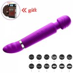 Anal Vagina Vibrator 12 Modes Double-headed Vibrator USB Charging Dildo Vibrator G Spot Multispeed Clitoris Big Sex Toys Condoms