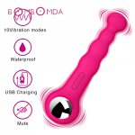 10 Frequency Vibrator Butt Plug Massager Sex Dildo Vibrators Double Head Vibrator Sex Toys For Woman Massager Masturbator G Spot