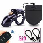 Wireless Remote Control Electro Shock Cock Cage Male Chastity Device Mens Lock With Adjustable Penis Ring Medical Theme Sex Toys