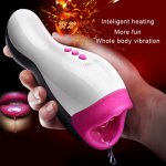 Heating Vagina Anal Masturbation Cup Vagina Real Pussy Penis Pump Blowjob Vibrator Male Mastrubator for Man Sex Toy Erotic Toys