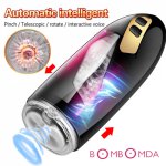 Telescopic Rotation Electric Vibrator For Male Masturbator  Voice  Automatic Sex Machine Vibrator Vagina Cup Adults Toys For Man