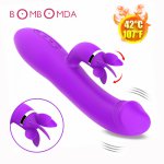 Heating Dildo Vagina Vibrator For Woman Tongue Licking Stimulator G spot Massager Aduct Sex Toys For Woman Masturbator Sex Shops