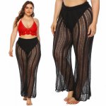 2020 New crochet plus size beach pants cover up sexy women see through bikini swimwear swimsuit bathing suit cover ups beachwear