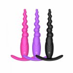 Silicone 10 Speed Charging Vibrator Anal Beads Plug G Spot Prostate Massager Vagina Stimulation Butt Plug Adult Erotic Sex Toys