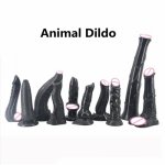 Huge Animal Dildo Long Dog Horse Wolf Penis dildo With Suction Cup Big and thick dick Sex Toys for Women Vagina Anal Masturbator