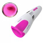 12 Frequency Sex Automatic Masturbator Tongue Vibrating Pussy Masturbation Cup Oral Licking Toys Male Vibrator Sex Toys For Men