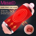 Meselo Double Channel Vagina & Oral Sex Male Masturbator Sex Toys For Men Vagina Real Pussy Silicone Adult Product Penis Trainer
