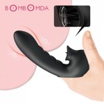 12 Mode Finger Vibrator For Women Vagina 3 Mode Tongue Vibrator Clitoris Stimulate Adult Sex Toy Female Mastubator Intimate Good